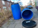 XL Voerton regenton blauwe vaten 240 L vatten tonnen plastic, Ophalen, Zo goed als nieuw, Nvt, Nvt
