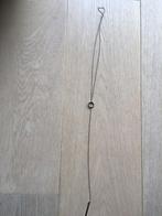 Lange Ketting zilverkleurig balkje door rondje steken, Ophalen of Verzenden, Nieuw, Zilver, Overige materialen