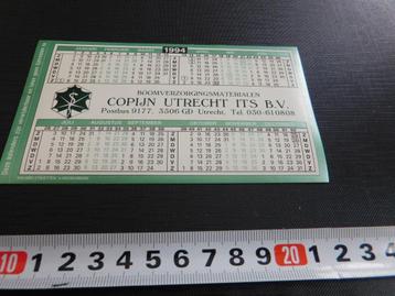sticker Kalender 1994 Copijn Utrecht ITS BV Boomverzorging * beschikbaar voor biedingen