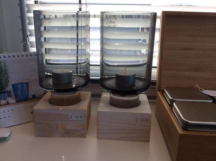 Fidrio Glazen windlicht of Cylinder vaas, Huis en Inrichting, Woonaccessoires | Vazen, Nieuw, Overige kleuren, Minder dan 50 cm