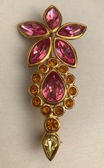 Yyes  Saint Laurent - Vintage 90 s Grote kristal broche, Ophalen of Verzenden, Zo goed als nieuw, Overige materialen, Met kristal