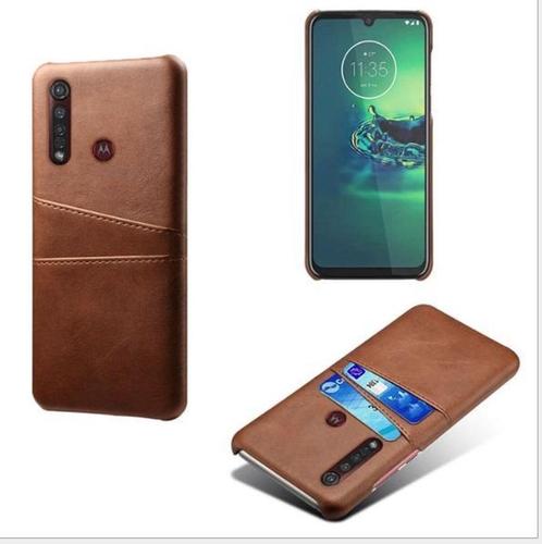 Hybride Back Cover Set voor Moto G8 Plus _ Donkerbruin, Telecommunicatie, Mobiele telefoons | Hoesjes en Frontjes | Overige merken