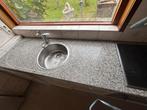 Granieten natuursteen aanrechtblad 150/224 lang 59 diep, Huis en Inrichting, Keuken | Keukenelementen, Ophalen of Verzenden, Zo goed als nieuw