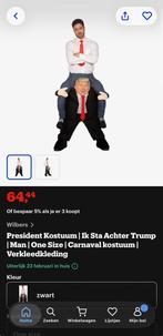 Trump kostuum carnaval, Ophalen of Verzenden, Zo goed als nieuw