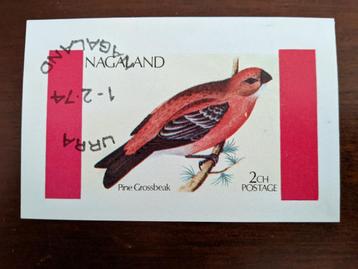 NAGALAND 1974; BLOK VOGEL ( Pine Grossbeak) beschikbaar voor biedingen