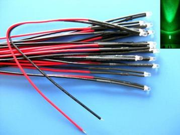 5 x led groen 12V 8000mcd 3mm (282) beschikbaar voor biedingen