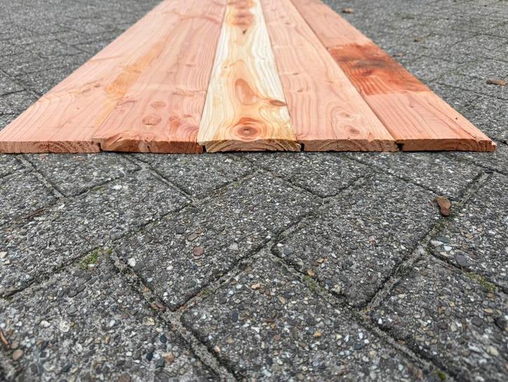 Douglasgout douglas sponningplank halfhouts dakbeschot 4/5 m, Tuin en Terras, Palen, Balken en Planken, Zo goed als nieuw, Balken