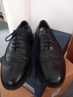 Veterschoen- leder- heren - maat 8 1/2, Ophalen, Zwart, Zo goed als nieuw, Veterschoenen