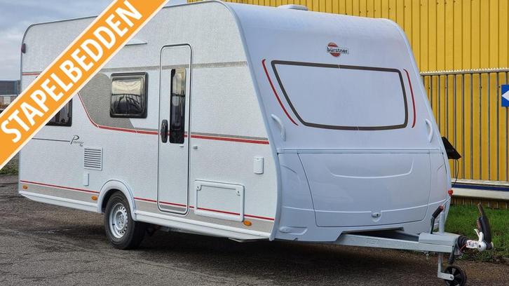 Bürstner Premio Plus 440 TK, Caravans en Kamperen, Caravans, Bedrijf, tot en met 6, 1000 - 1250 kg, Rondzit, Bürstner, Dwars-stapelbed