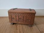 Vintage houten miniatuur dekenkist -  opbergkistje, Ophalen of Verzenden