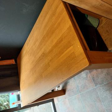 Massief Eiken eettafel 140x80x75 beschikbaar voor biedingen