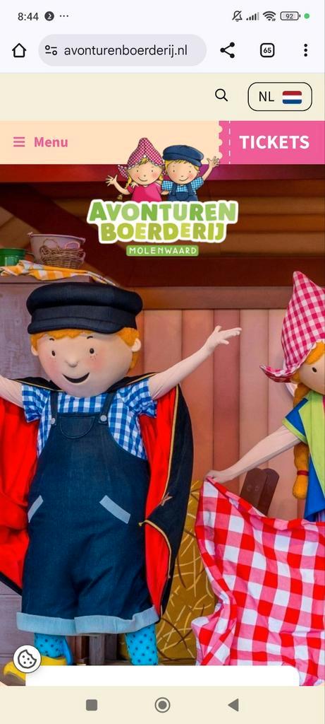 6 Kaarten voor de avonturenboederij Molenwaard voor vandaag, Tickets en Kaartjes, Recreatie | Pretparken en Attractieparken, Drie personen of meer