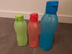 2 eco flessen van Tupperware, 1 1L, 1x 500ml, Ophalen of Verzenden, Groen, Beker of Kan