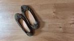Nog nette ballerina's, suede donkergroen, mt 41, Verzenden, Ballerina's, Gedragen, Groen