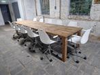 Grote abdijtafel mer 12 Vico Magistretti design stoelen, Huis en Inrichting, Tafels | Eettafels, Ophalen, Gebruikt, 200 cm of meer