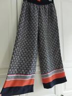 Luchtige satijnen broek met leuke print Summum Woman mt 38, Maat 38/40 (M), Summum Woman, Verzenden, Zo goed als nieuw