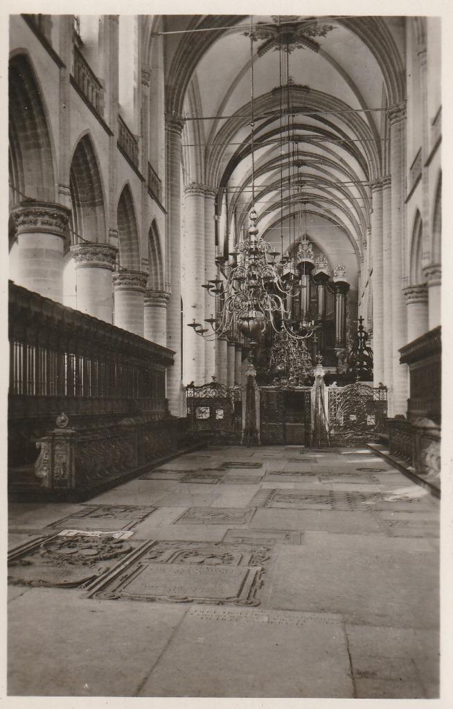 00453 Dordrecht - Interieur Groote kerk, Verzamelen, Ansichtkaarten | Nederland, Ongelopen, Zuid-Holland, 1940 tot 1960, Verzenden