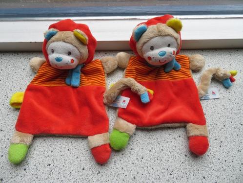 2 x Knuffeldoek beer of leeuw of leeuwtje merk Nicotoy, Kinderen en Baby's, Speelgoed | Knuffels en Pluche, Zo goed als nieuw