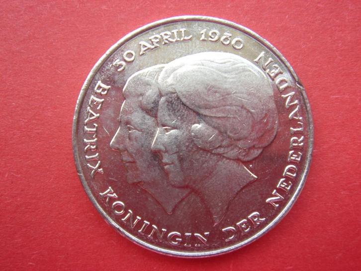 Herdenkingsmunt Rijksdaalder Troonswisseling 1980, Postzegels en Munten, Munten | Nederland, Losse munt, 2½ gulden, Koningin Juliana