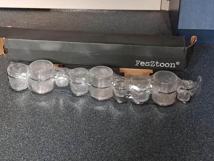 Teztoon tafeldecoratie, Huis en Inrichting, Woonaccessoires | Dienbladen, Nieuw, Metaal, Rond, Ophalen