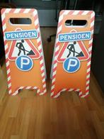 Pensioen (uit-inklapbare borden( 2 stuks) NIEUW!!!, Ophalen of Verzenden, Nieuw, Feestartikel, Overige