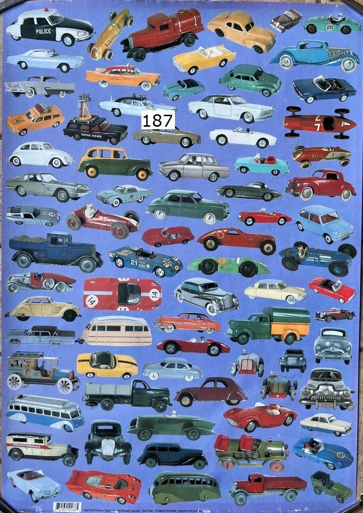 originele dinky toys autotjes poster, Hobby en Vrije tijd, Modelauto's | 1:43, Gebruikt, Auto, Dinky Toys, Ophalen of Verzenden