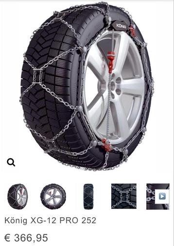 NOG NIEUW! König XG-12 PRO 252 Sneeuwkettingen (oa Tesla) beschikbaar voor biedingen