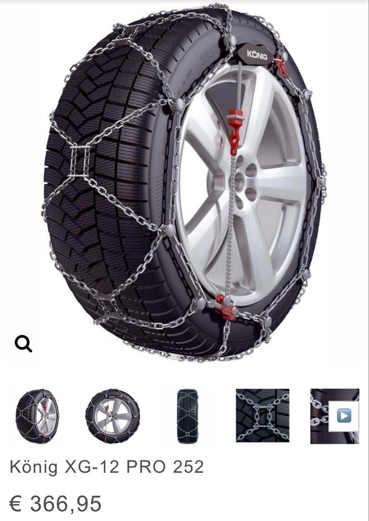 NOG NIEUW! König XG-12 PRO 252 Sneeuwkettingen (oa Tesla), Auto diversen, Sneeuwkettingen, Nieuw, Ophalen