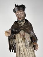 gepolychromeerd houten religieus beeld Sint-Jan Nepomucenus, Antiek en Kunst, Ophalen