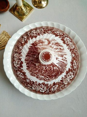 Vintage dekschaal H. Aymsley bruin crème  beschikbaar voor biedingen