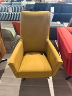 Draaifauteuil leer dizzy geel luxe leder stoel zwarte poot, Ophalen, Nieuw, Leer
