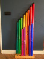 Boomwhackers met houten standaard, Ophalen of Verzenden, Gebruikt, Melodische percussie