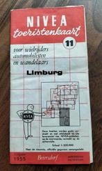 Nivea toeristen kaart Limburg (1955) (oude reclame oa Nivea), Gelezen, Beiersdorf, Ophalen of Verzenden, Landkaart