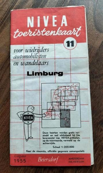 Nivea toeristen kaart Limburg (1955) (oude reclame oa Nivea) beschikbaar voor biedingen