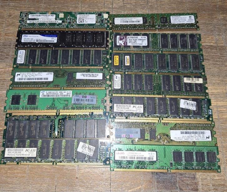 Partij RAM - 67 stuks - Vaste prijs, Computers en Software, RAM geheugen, Gebruikt, Desktop, 1 GB of minder, DDR, Verzenden