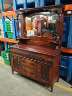 Art Nouveau dressoir met facet geslepen spiegel, Huis en Inrichting, Kasten | Buffetkasten, Ophalen, Gebruikt, ., 150 tot 200 cm