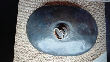 Vintage ovale gegalvaniseerde zinken bedkruik waterkruik beschikbaar voor biedingen
