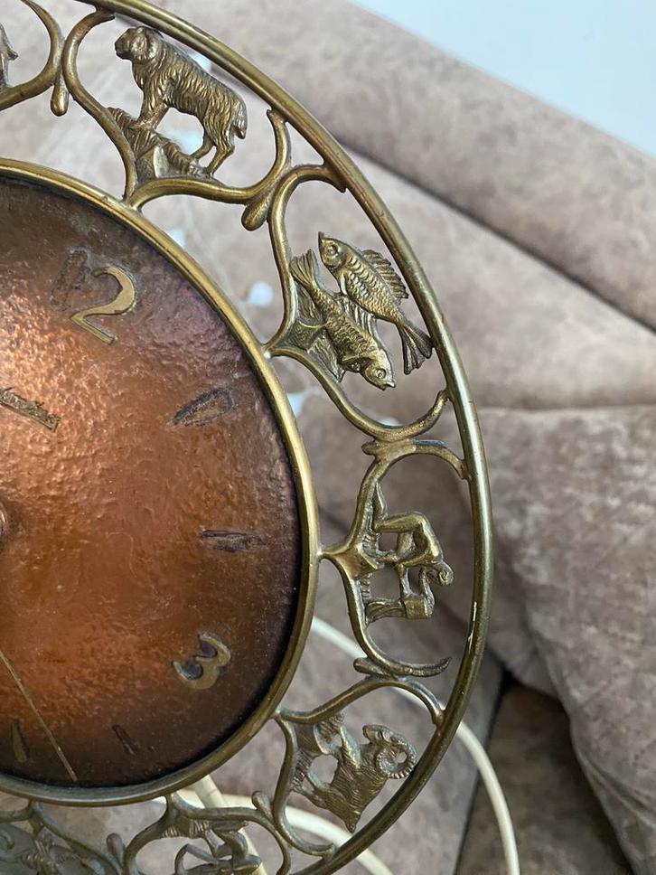 Vintage Jeka Zodiac Tafelklok, Antiek en Kunst, Antiek | Klokken, Ophalen of Verzenden