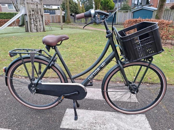 DONKER GROEN CORTINA U4 DAMESFIETS, 57CM, HANDREM, 7 VERSNEL, Fietsen en Brommers, Fietsen | Dames | Omafietsen, Zo goed als nieuw