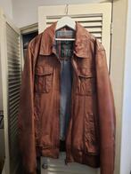 Bruine leren jas - Maat M, Maat 48/50 (M), Ophalen of Verzenden, Zo goed als nieuw, WE