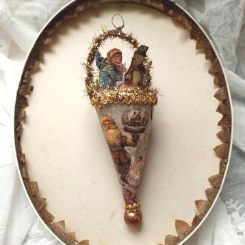 🌲mooi antiek kerst ornament/ hanger 🌲 beschikbaar voor biedingen