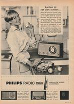 Retro reclame 1959 Philips radio voor in de keuken, Ophalen of Verzenden, Overige typen