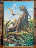 Dino Dinosaurus Poster Groot grote gouden goud Lijst, Ophalen, Rechthoekig Staand, Met lijst, Deurposter of groter