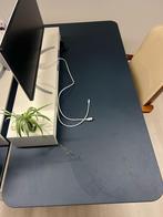 4x Bekant zit/sta bureau blauw, Ophalen of Verzenden, Elektrisch, Zo goed als nieuw, Stabureau