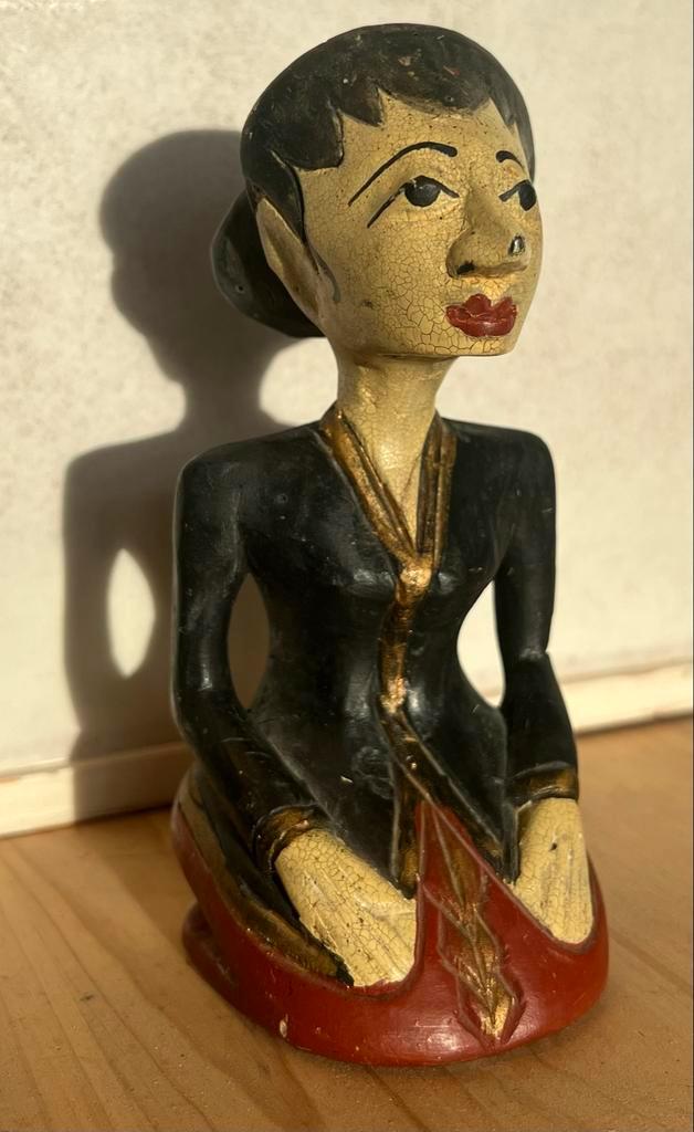 Loro Blonyo Bruidsbeeld Indonesië, Antiek en Kunst, Kunst | Beelden en Houtsnijwerken, Ophalen of Verzenden