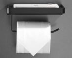 Toiletrolhouder zwart met telefoon plateau, nieuw, Ophalen of Verzenden, Nieuw, Zwart, Overige typen