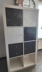 2x antraciet grijs hoogglans Kallax deuren Ikea, Ophalen, Zo goed als nieuw, Vierkant, Hout
