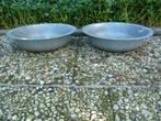 2 x Plantenschaal zink, Gebruikt, Minder dan 30 cm, Minder dan 60 cm, Rond