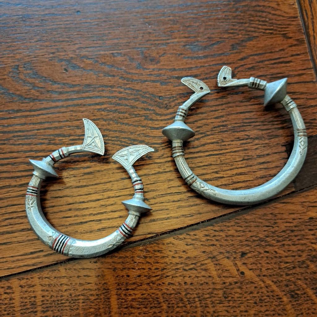 Oorbellen uit Niger - Aluminium, Sieraden, Tassen en Uiterlijk, Ophalen of Verzenden