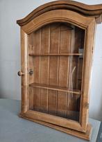 Klein Grenen vitrine kastje, Huis en Inrichting, Kasten | Vitrinekasten, Minder dan 50 cm, Ophalen of Verzenden, Zo goed als nieuw